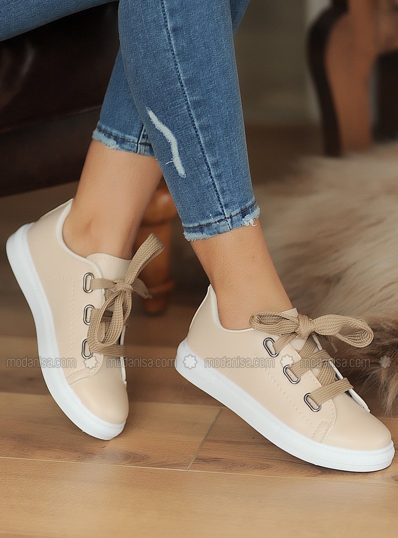 beige casual shoes