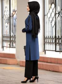 Elif Pants&Tunic Two Piece Hijab Evening Dresses Indigo