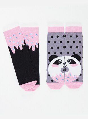 Panda& Creama Girs 2 Pack Socks