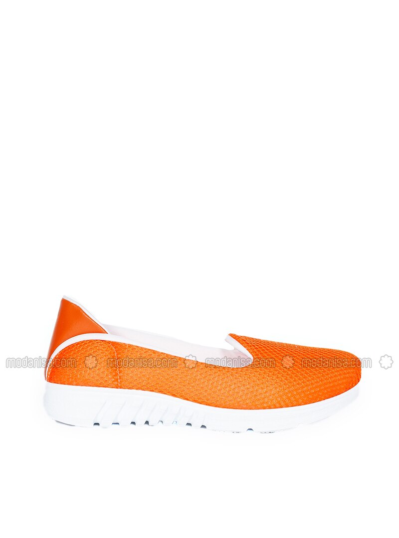 white orange shoes