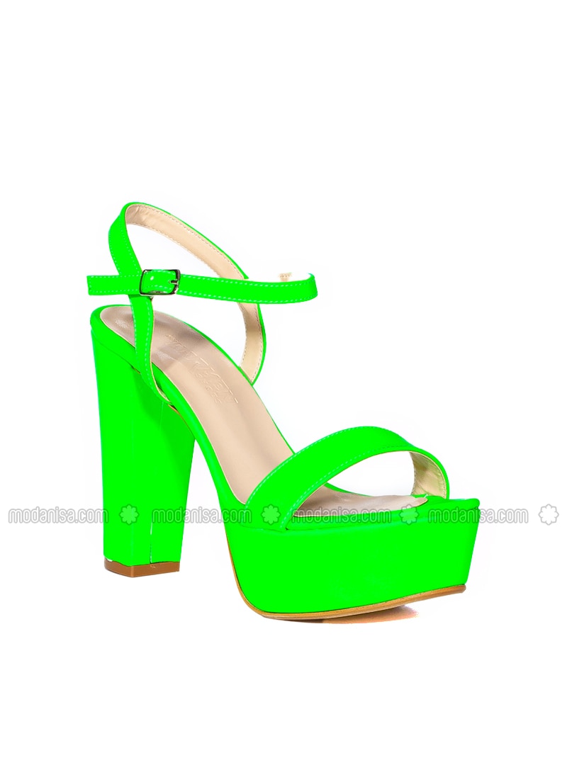 green high heels