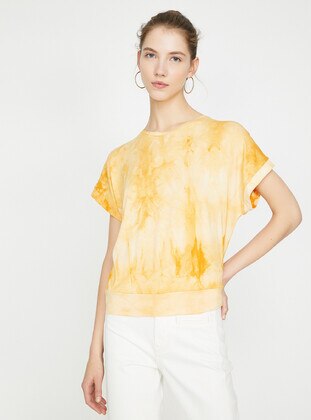 Yellow - T-Shirt - Koton