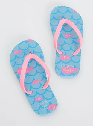 girls blue slippers