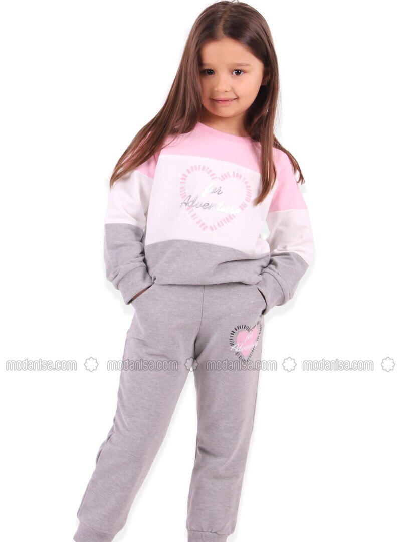 girls pink tracksuit