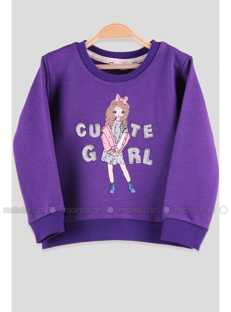 girls purple sweatshirt