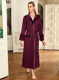 Plum - - Viscose - Morning Robe