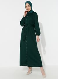 Emerald - Button Collar - Dress