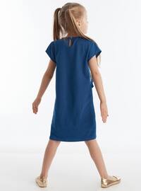Navy Blue - Girls` Dress