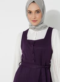 Purple - Sweatheart Neckline - Dress