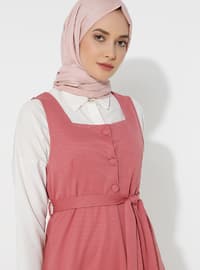 Hijab Gilet Dress Powder