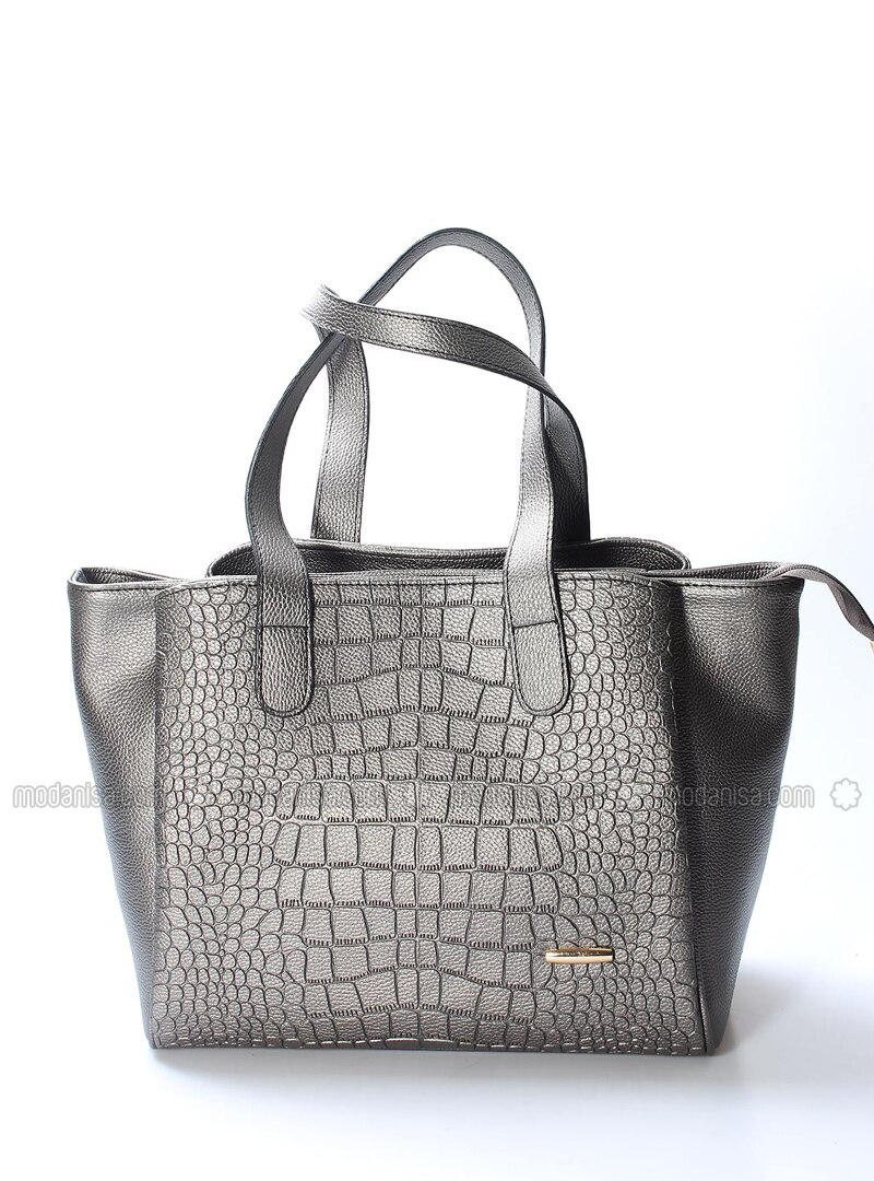 silver leather handbags