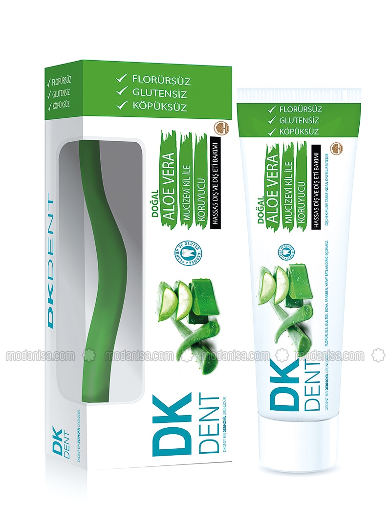 Aloe Vera Toothpaste + With Toothbrush - 75 Ml - Colored
