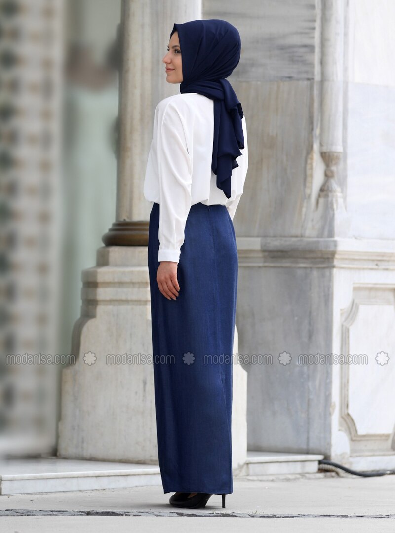 hoodie and denim skirt