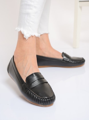 Black - Flat - Flat Shoes - Shoestime
