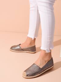 Silver - Flat - Flat Shoes