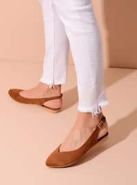 Tan - Flat - Sandal