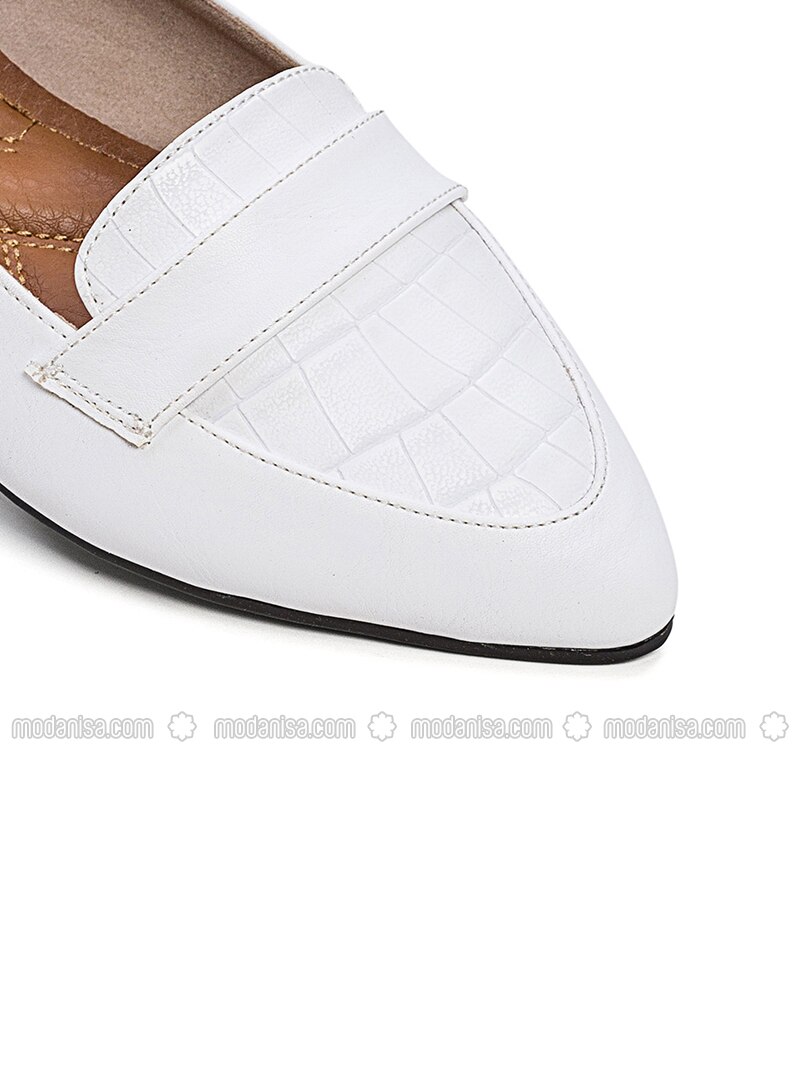 next white flat shoes
