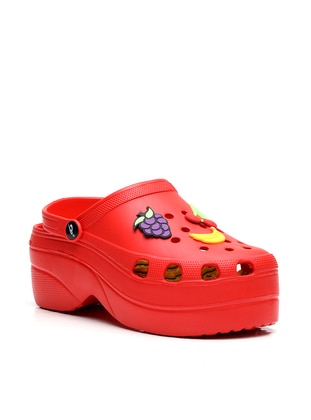 Red - Sandal - Sandal - Ayakkabı Modası