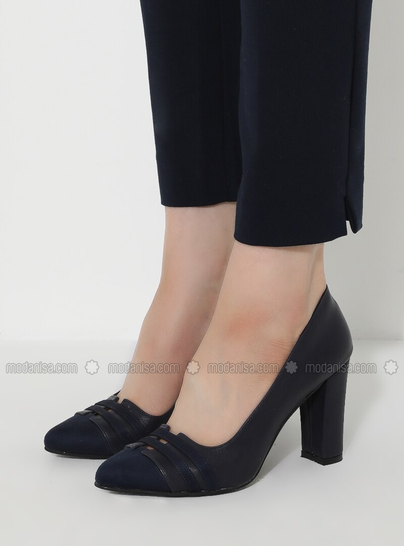 blue navy high heels