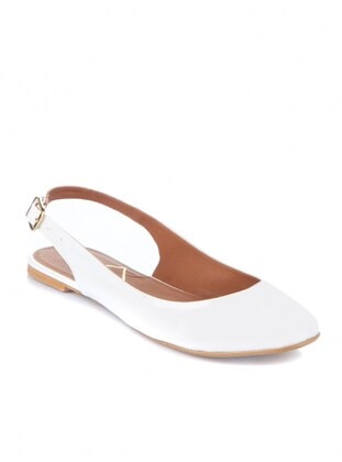 White - Flat - Sandal - Fox Shoes
