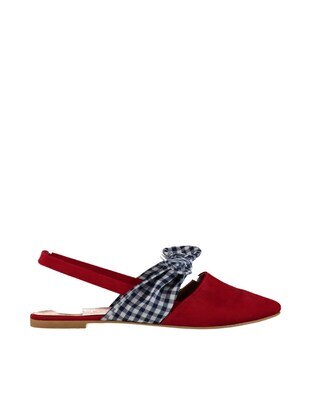 Red - Navy Blue - Flat - Flat Shoes - Fox Shoes
