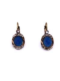 Authentic Earrings Gold Color Blue