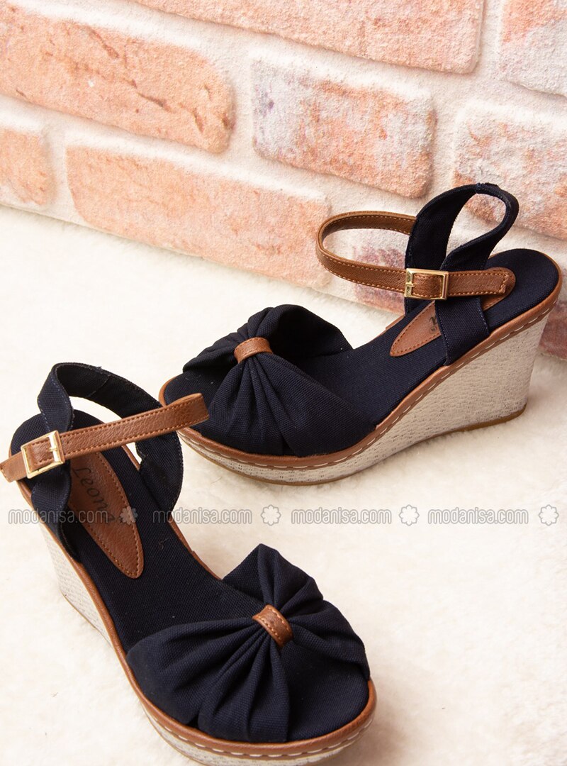 navy blue high heel