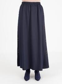 Navy Blue - Plus Size Skirt
