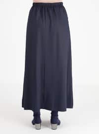 Navy Blue - Plus Size Skirt
