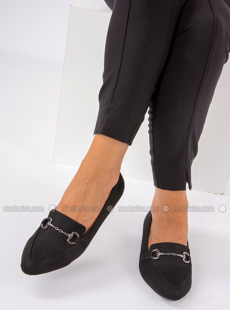 black dress flat shoes