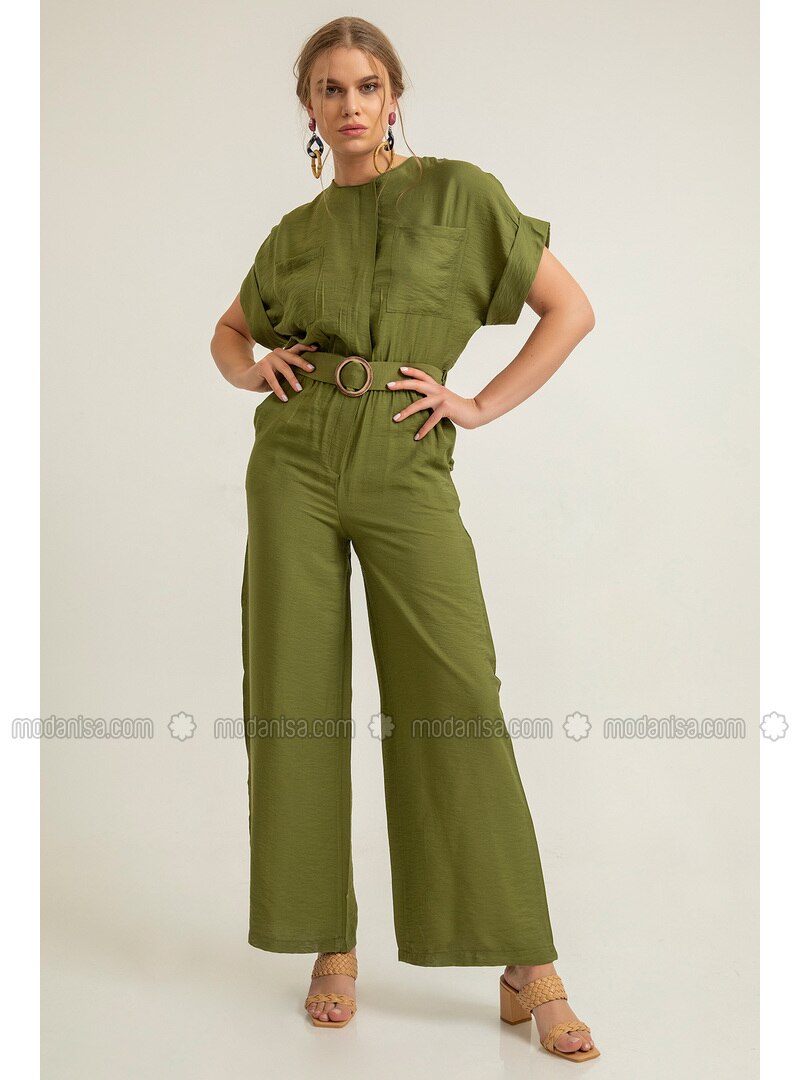 jumpsuit khaki