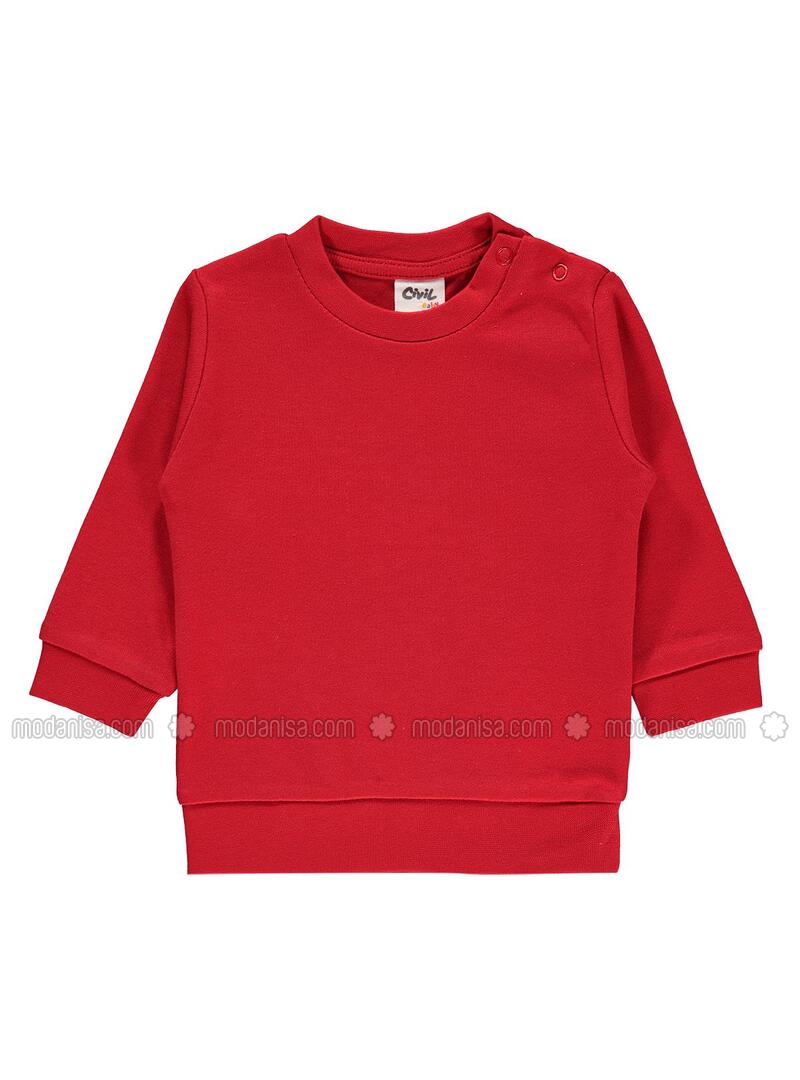 baby red sweatshirt