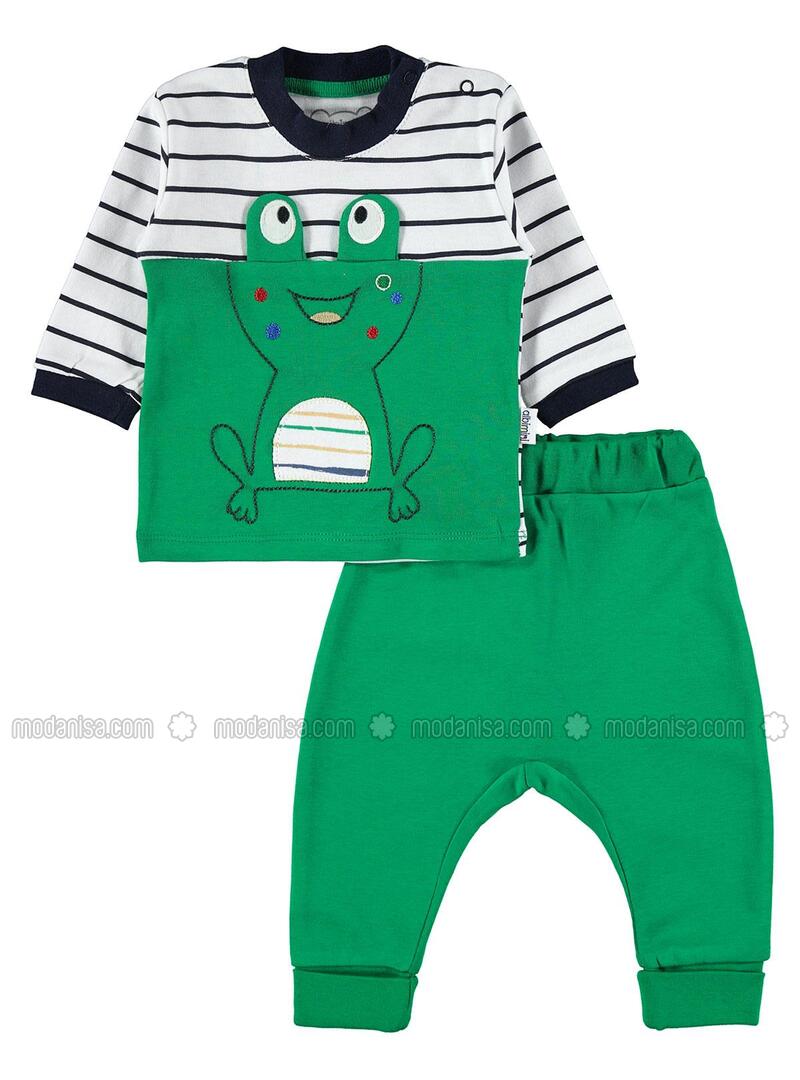 green baby suit