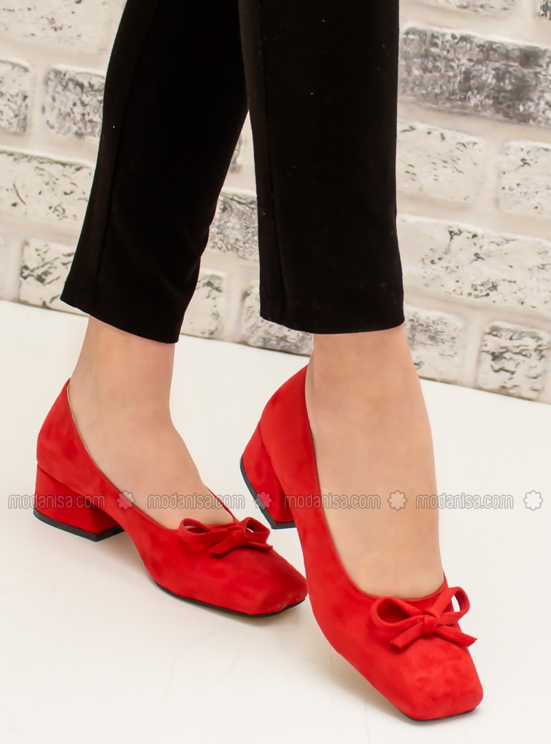cheap red flat shoes