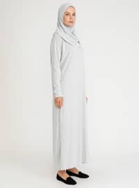 Gray - Silver tone - Unlined - Viscose - Prayer Clothes - Hal-i Niyaz