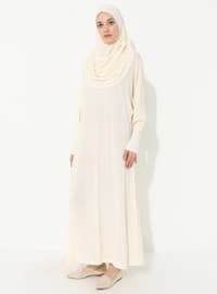 Cream - Unlined - Viscose - Prayer Clothes - Hal-i Niyaz