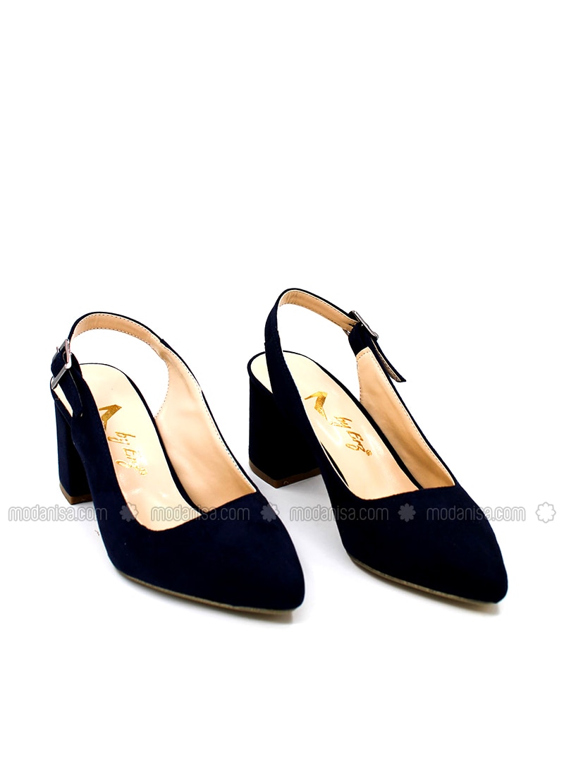 navy blue high heel shoes