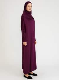 Purple - Unlined - Viscose - Prayer Clothes - Hal-i Niyaz