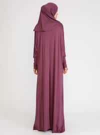 Purple - Plum - Unlined - Viscose - Prayer Clothes - Hal-i Niyaz