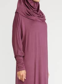 Purple - Plum - Unlined - Viscose - Prayer Clothes - Hal-i Niyaz