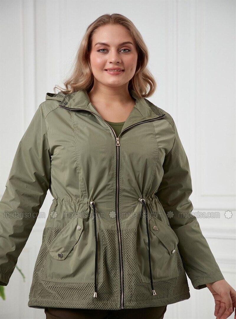 plus size trench coats with hood