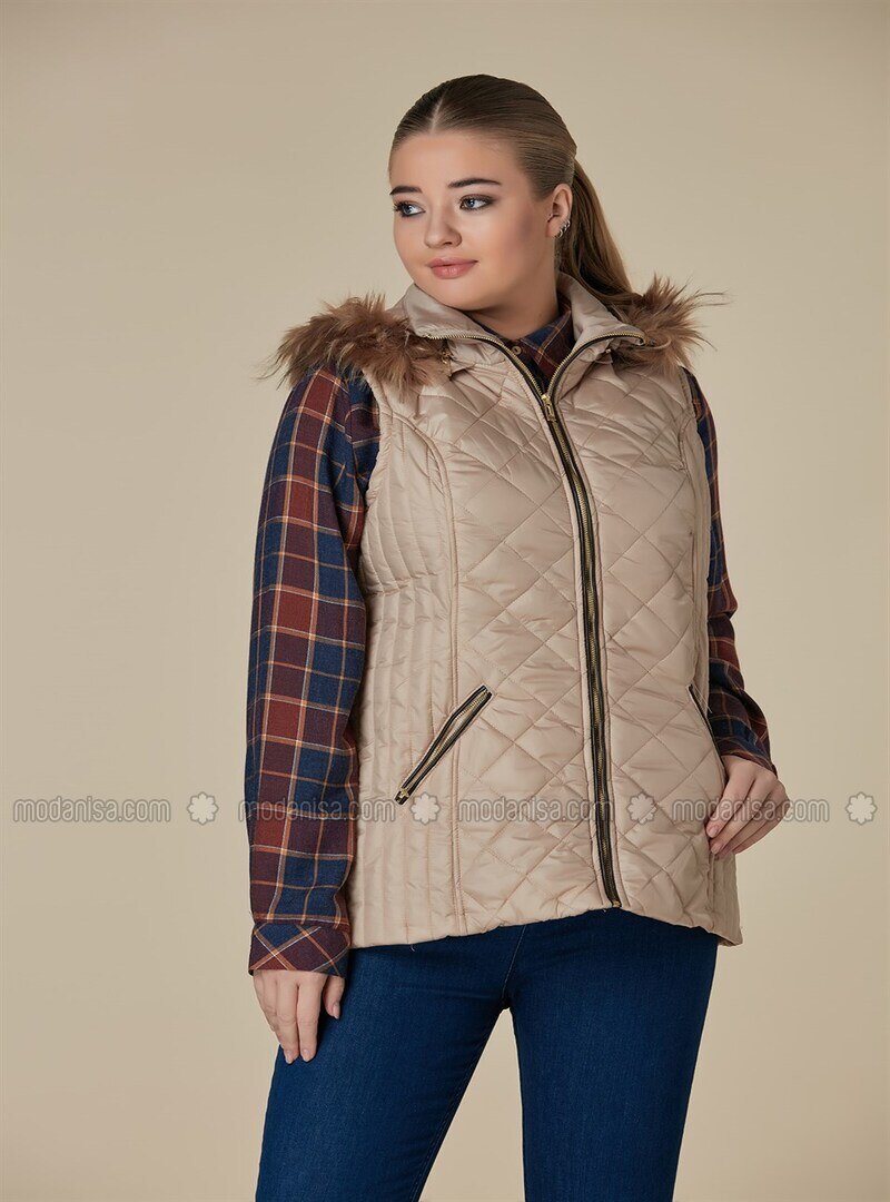 plus size vest with hood