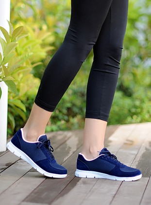Casual - Navy Blue - Casual Shoes - Pembe Potin