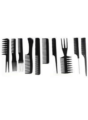 Professional 10-Piece Comb Set Hairdresser Comb Set- Colored - Xolo