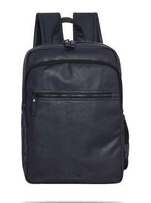 Navy Blue - Backpack - Backpacks - Fudela