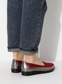 Casual - Maroon - Silver Color - Casual Shoes