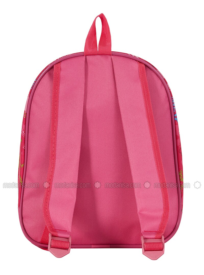 red pink backpack