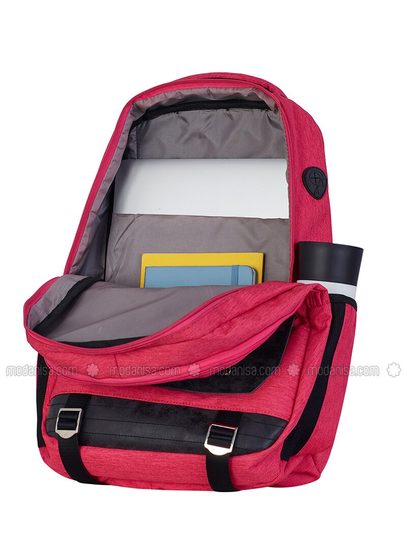 pink backpack red