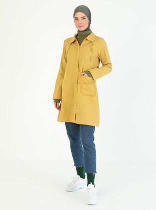 Yellow - Unlined - Point Collar -  - Topcoat - Night Blue Collection