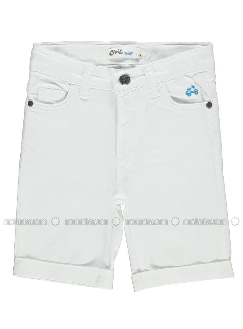 boys white shorts